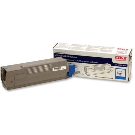 Oki Oki Cyan Toner For C5800Ldn, C5650N, C5650Dn - 2K Yield 43381903